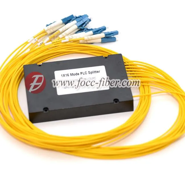 1x16 rozdzielacz światłowodowy PLC w obudowie ABS