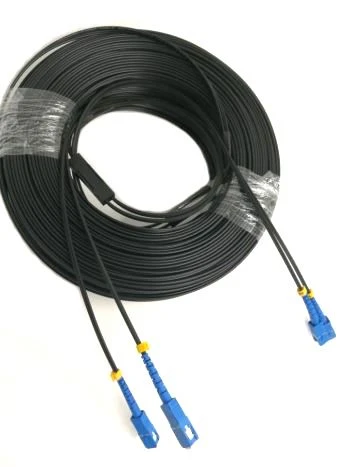 Samonośna zewnętrzna 2-rdzeniowa zworka FTTH zworki / patch cord SC / APC SC / UPC